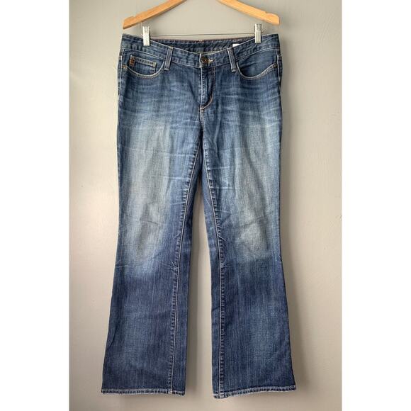 Eddie Bauer Women Size 10 Curvy Boot Cut Western Baggy Stretch Denim Jeans 34X31 - Picture 1 of 9